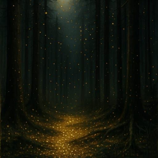 Ominous Magical Forest in Sweden, Dark Fantasy Art