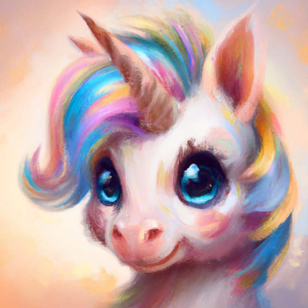 Pastel Toy Unicorn Digital Art