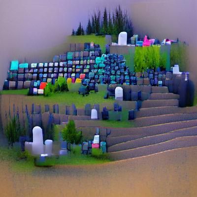 Graveyard on a Hill: A Timeless Scene
