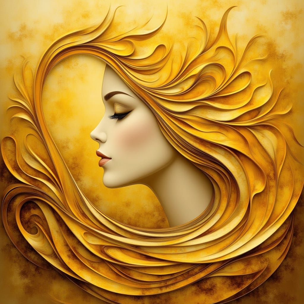 A Woman in Whispers of Golden Light