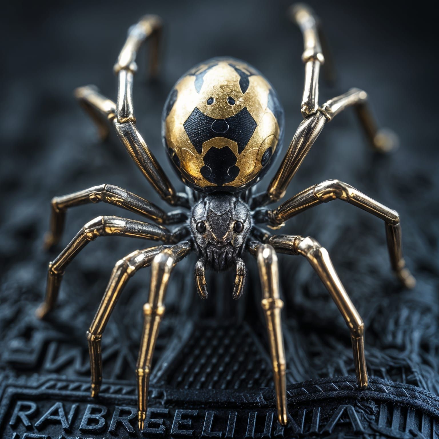 Metallic Spider with Shining Texture