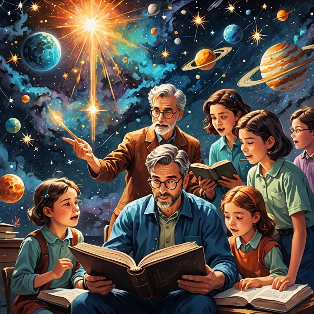 Science Teacher's Book Reveals Galaxy: Splash Art