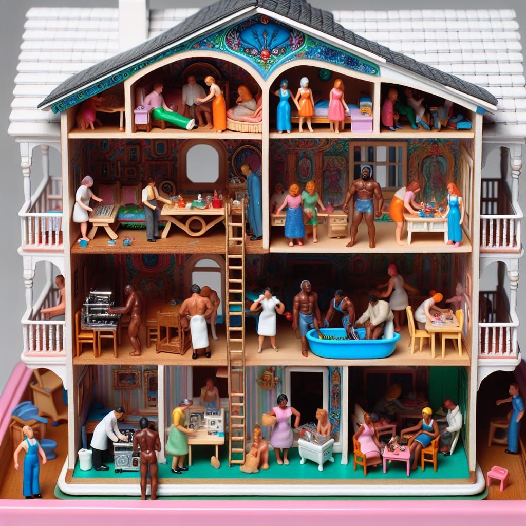 Miniature World Inside a Jack-in-the-Box