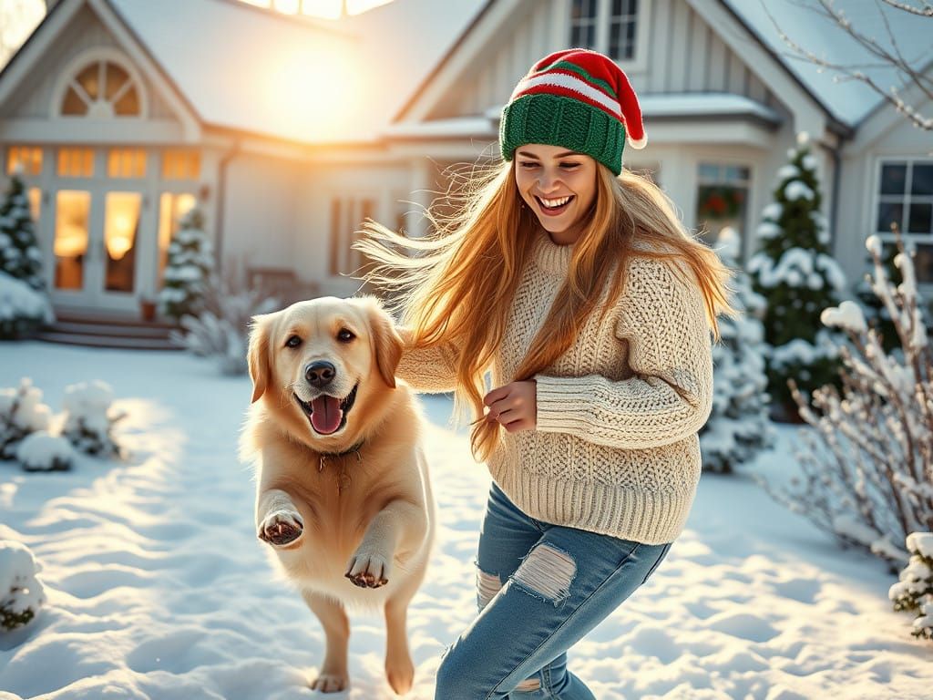 Winter Wonder with Blonde Beauty and Golden Companion