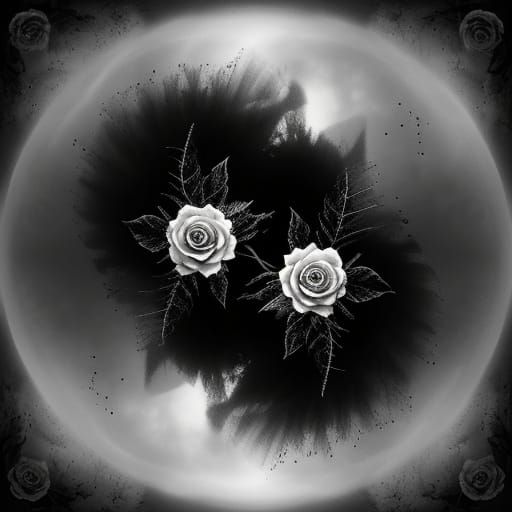 Surreal Rose Garden Revival in Oil Painting Style