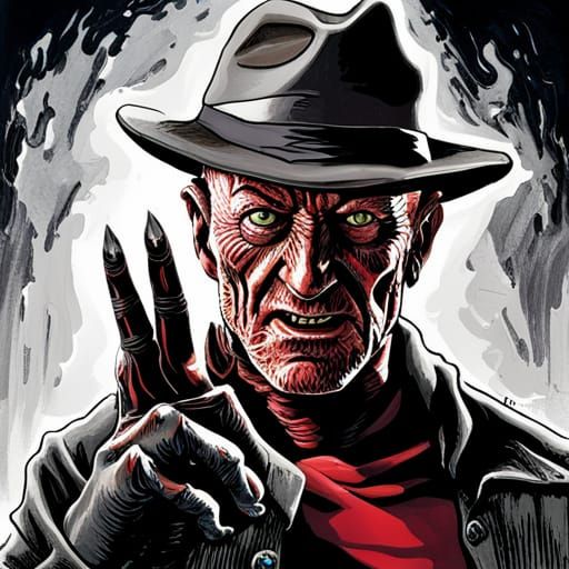 Freddy Krueger: Nightmare on Elm Street in Horror Style