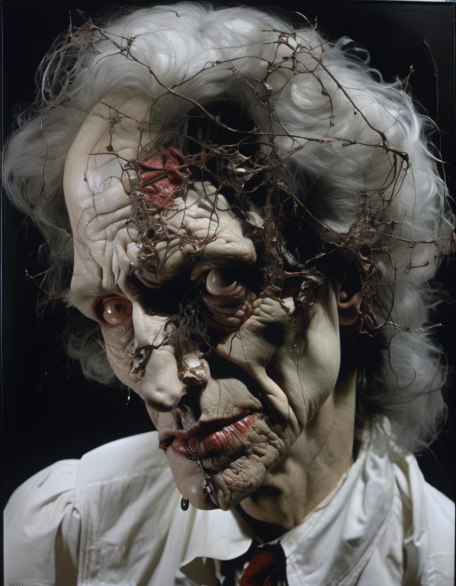 Vampiric Tinfoil Snarl: A Watercolor and Ink Masterpiece