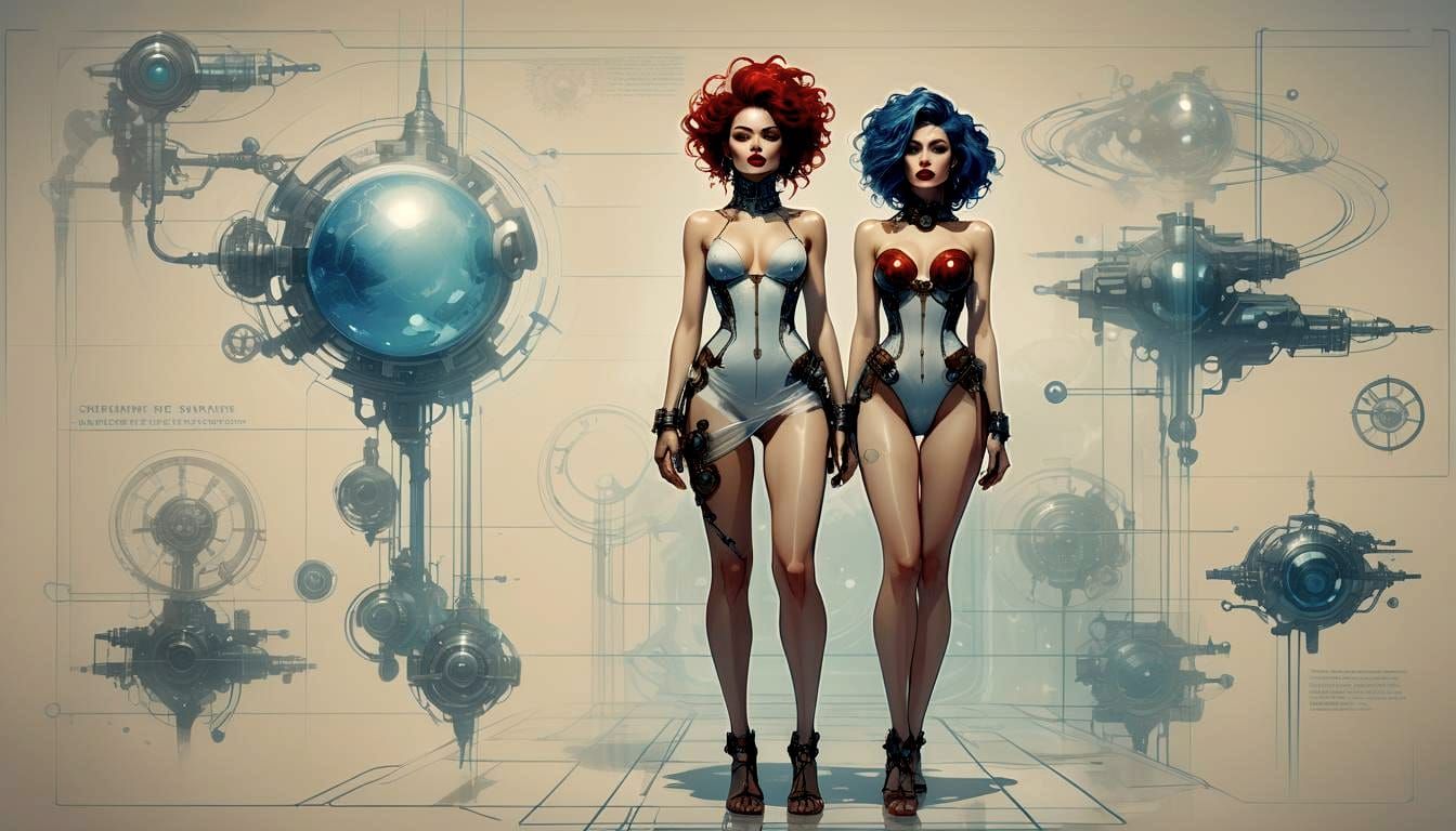 Cyberpunk Blueprints of a Cosmic Modern Woman