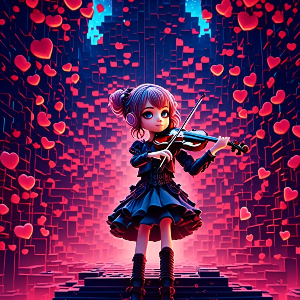 Hyperrealistic Lindsey Stirling St-Valentine Chibi