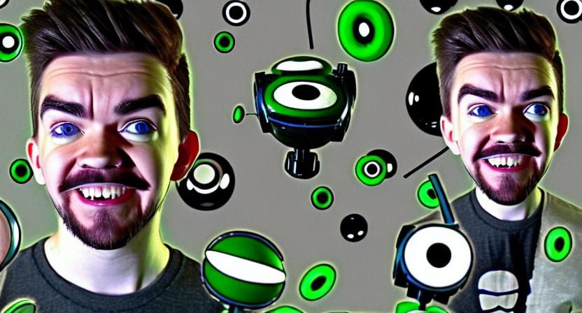 Jacksepticeye as a Stylized Robot Character