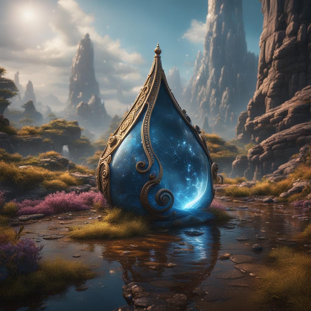 Detailed Tear Drop in Fantasy Concept Art