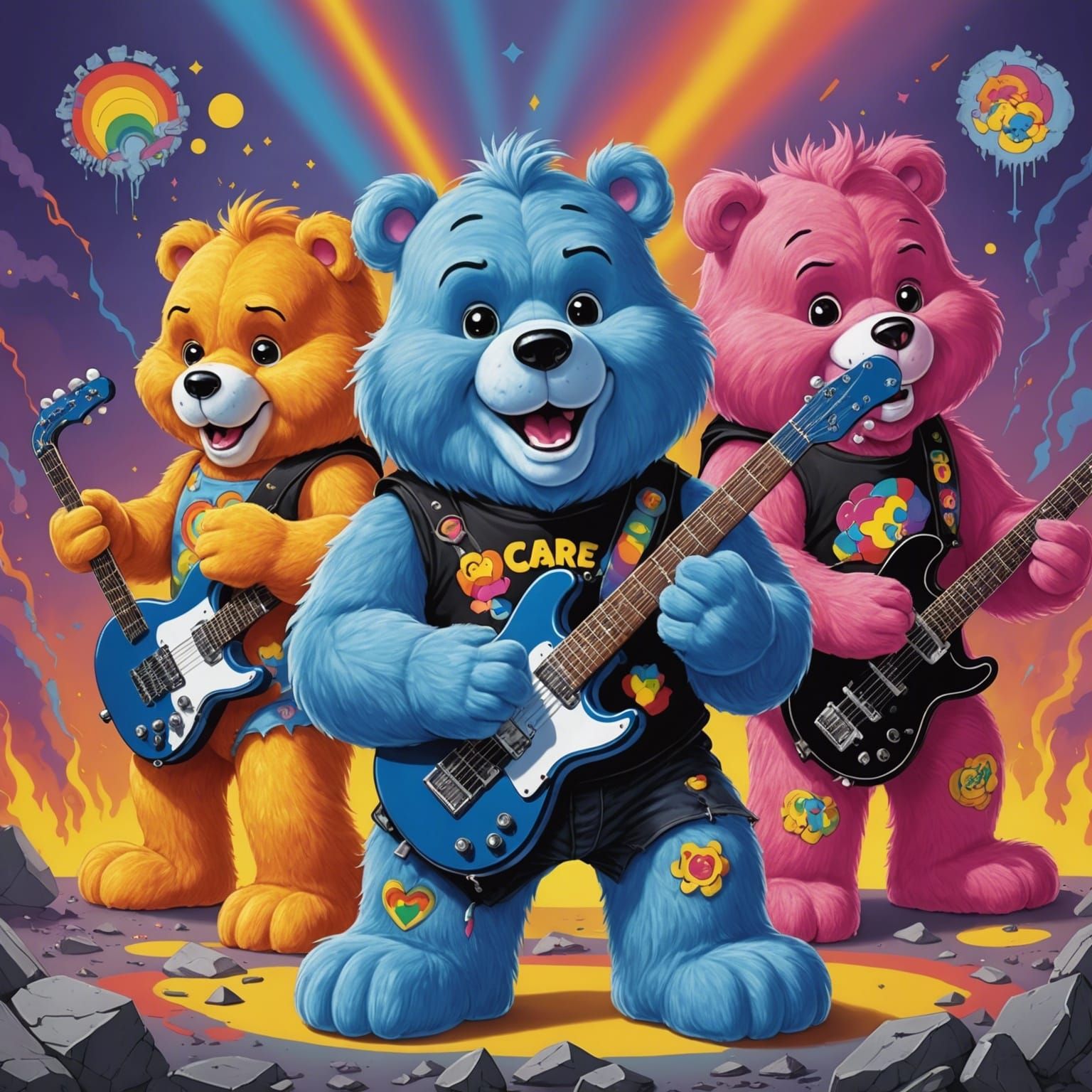 Care Bears Form Heavy Metal Band