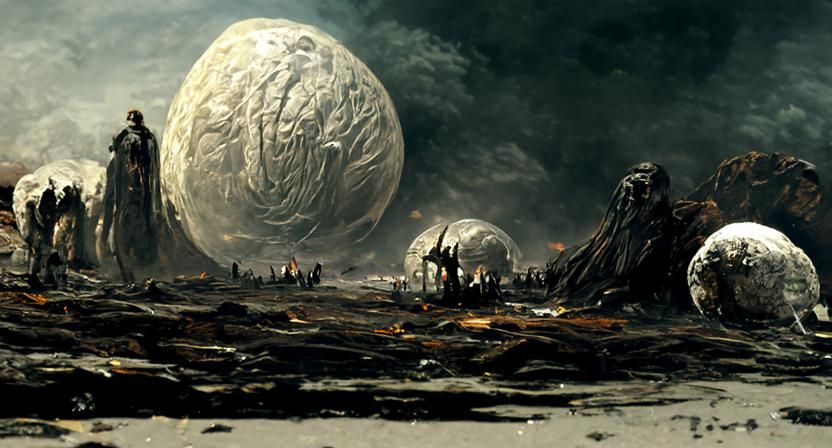 Surreal Horror Planet Concept Art in 8k