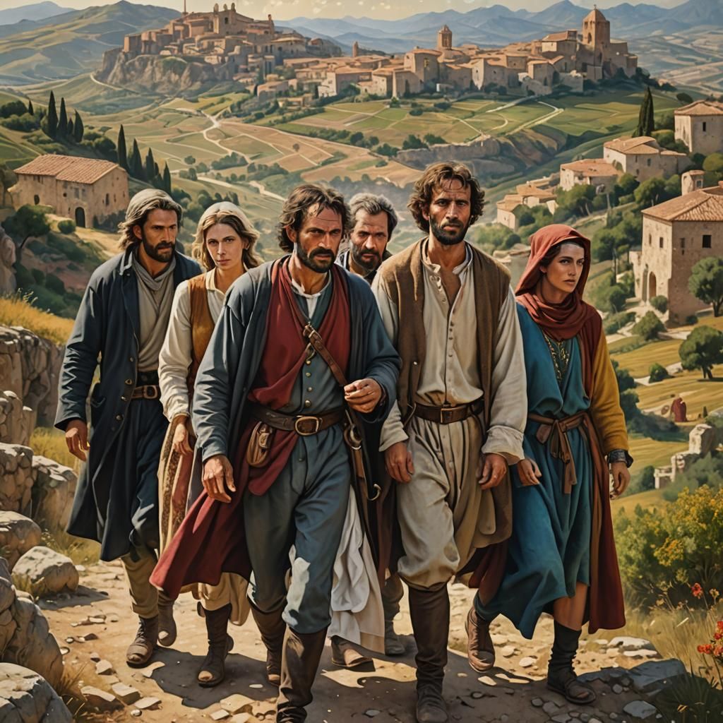 Foolish Man Cheated in Medieval Sicily: Hyperrealistic Art