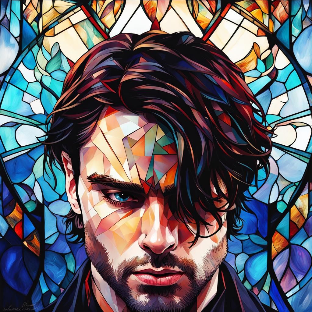 Stained Glass Saint Bucky Barnes Digital Illustration