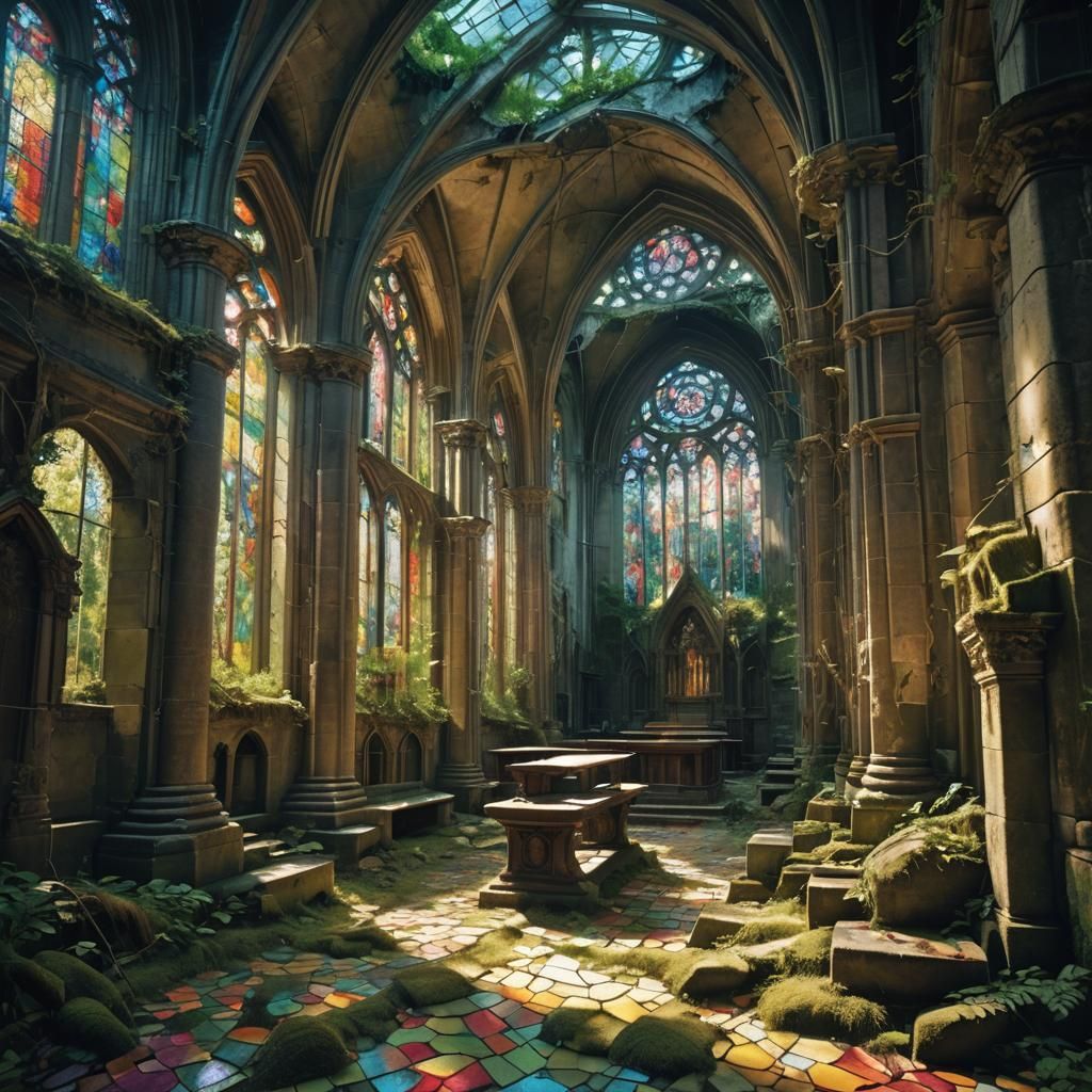 Abandoned Cathedral Reclaimed by Nature