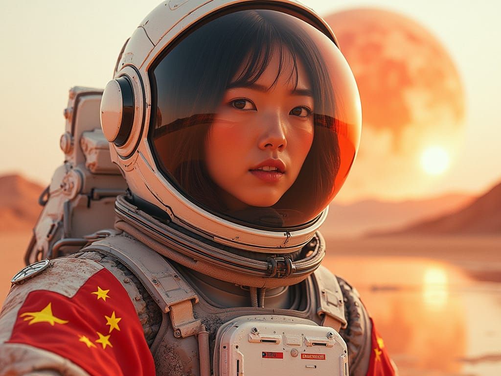 Chinese Astronaut Takes Selfie on Mars with Hyper-Realistic ...