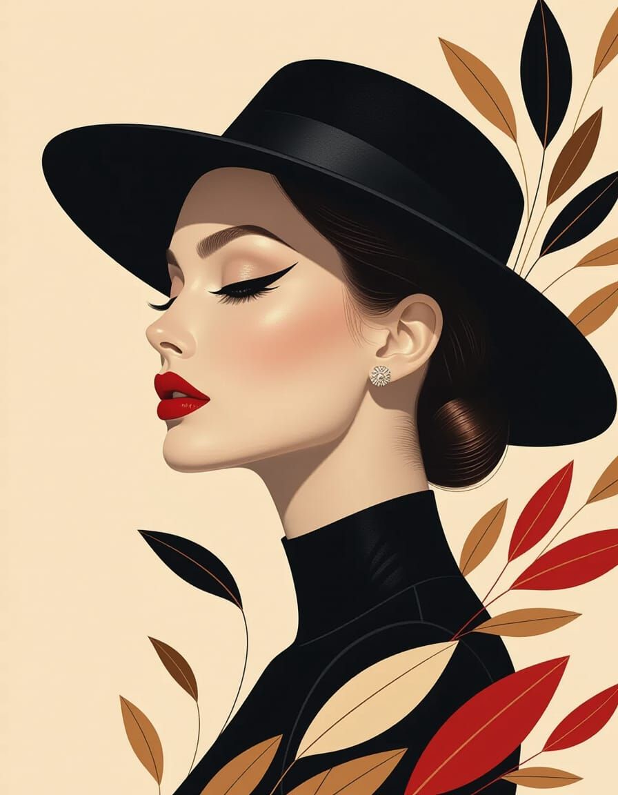 Abstract Woman Portrait in Photorealistic Style