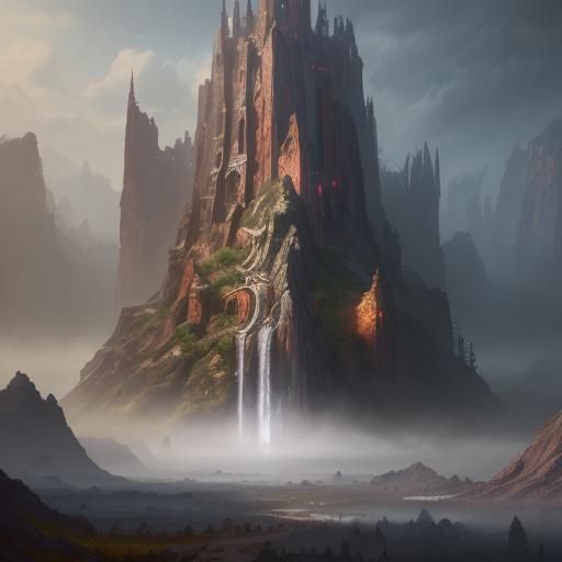 Detailed Matte Painting in Fantasy Style