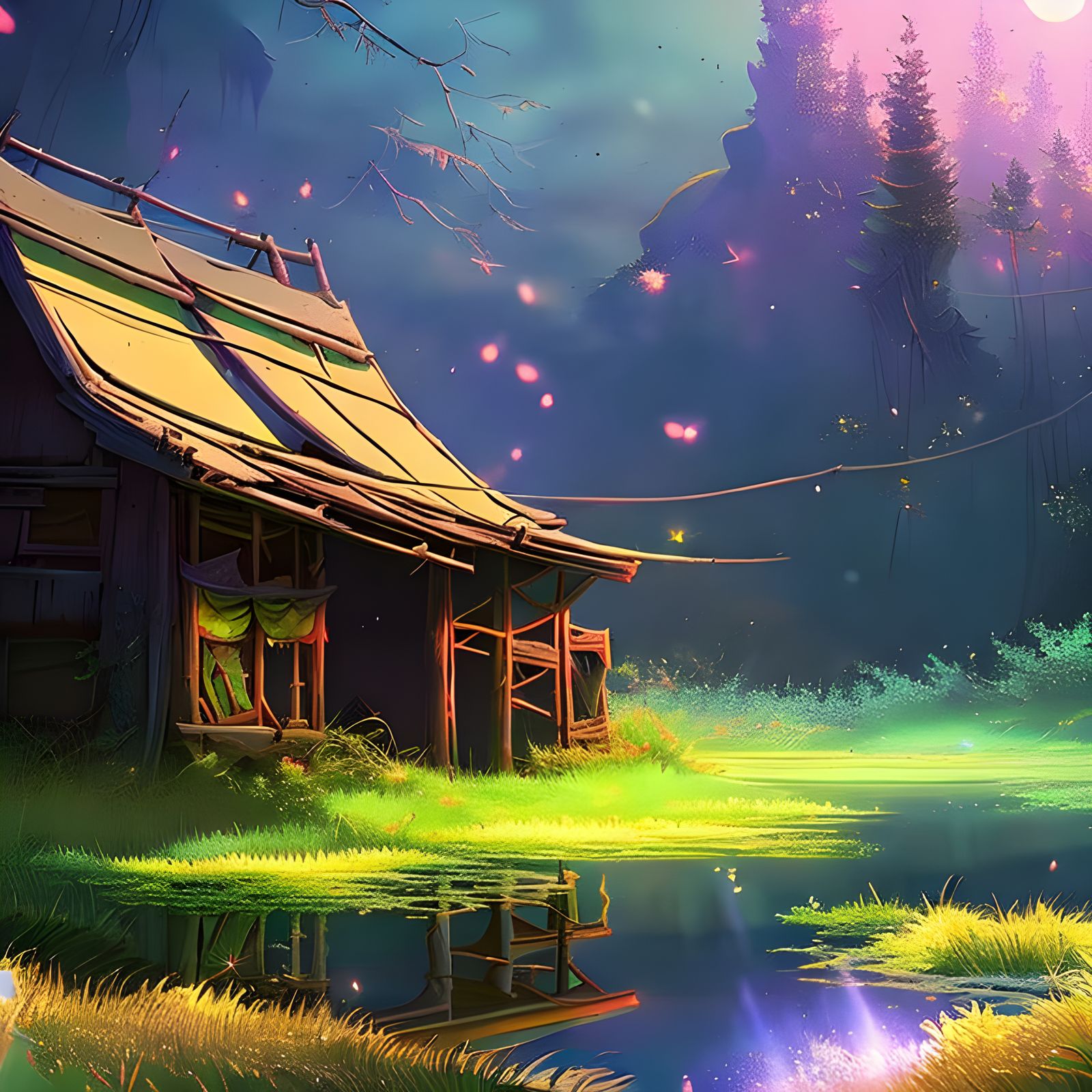 Old shack somewhere in mountains