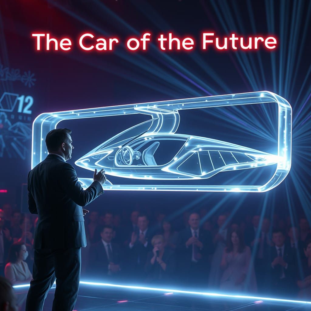 Ethereal Future Car Hologram Shines at Conference