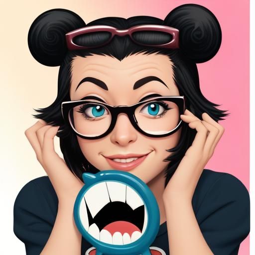 cartoon tuna fish character with glasses