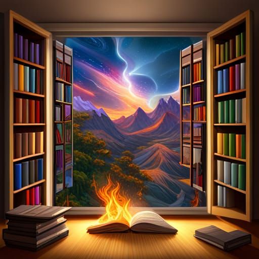 Apocalypse Through Window in Cozy Room