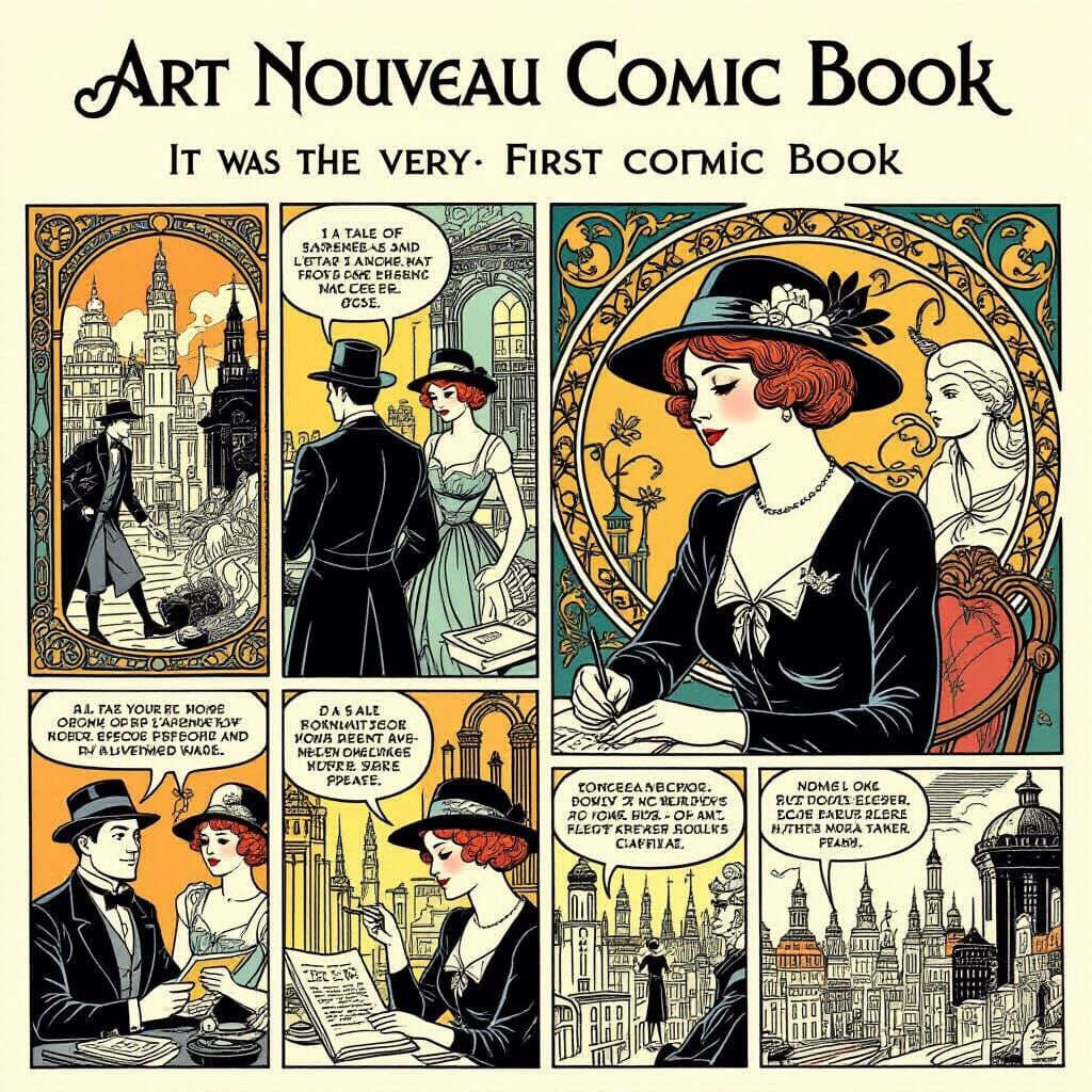 Art Nouveau Sanja Comic Book With Passion