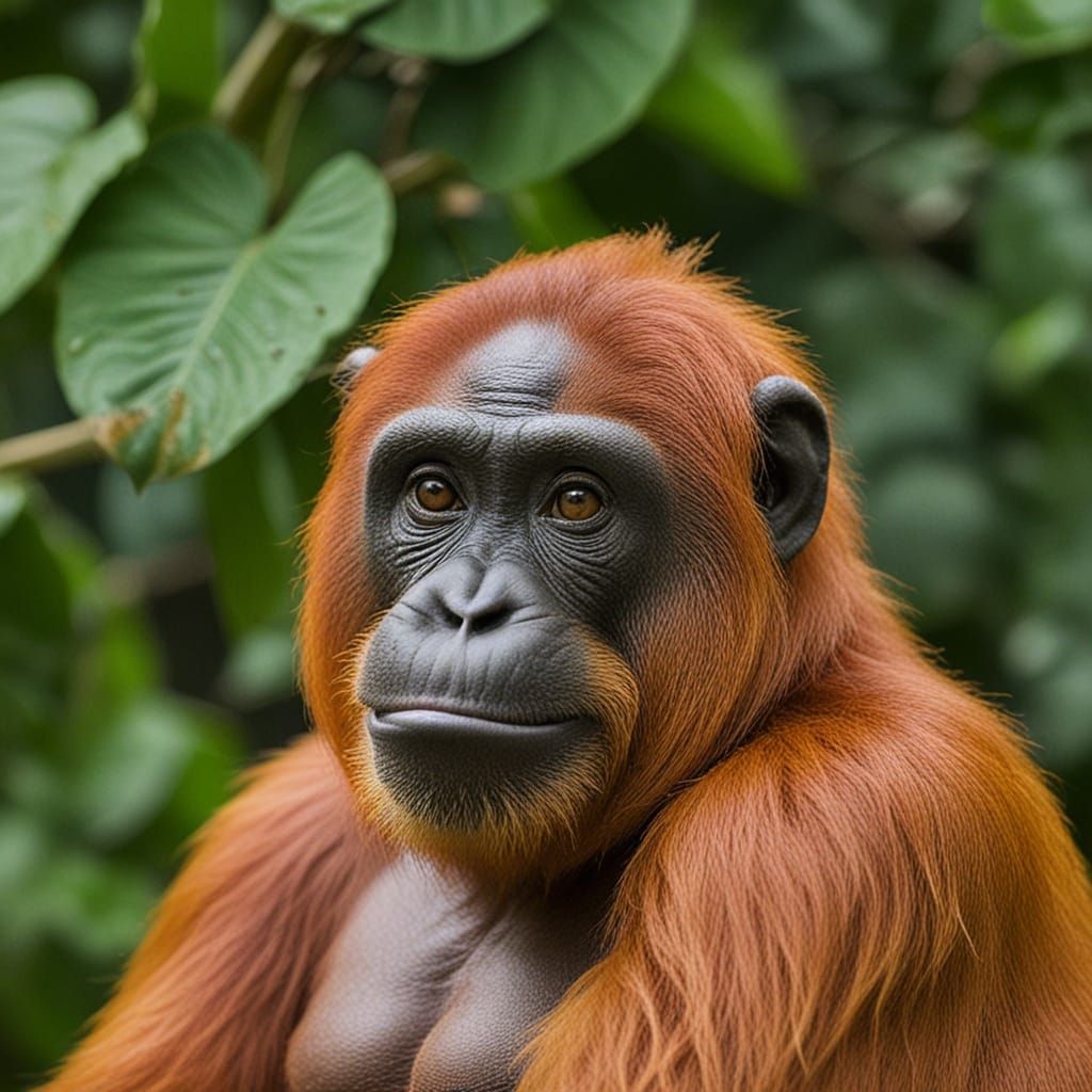 Orangutan in Natural Habitat