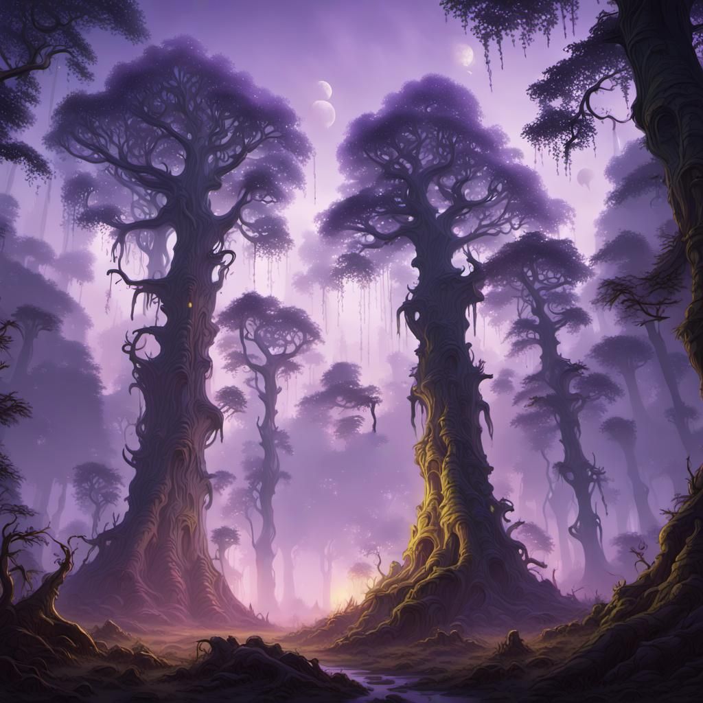 Mystical Forest Twilight Masterpiece