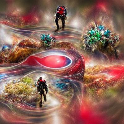 Quantum Realm Journey: Abstract Cosmic Art