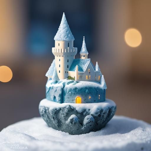 Snowy Castle in Seashell: Professional Photography