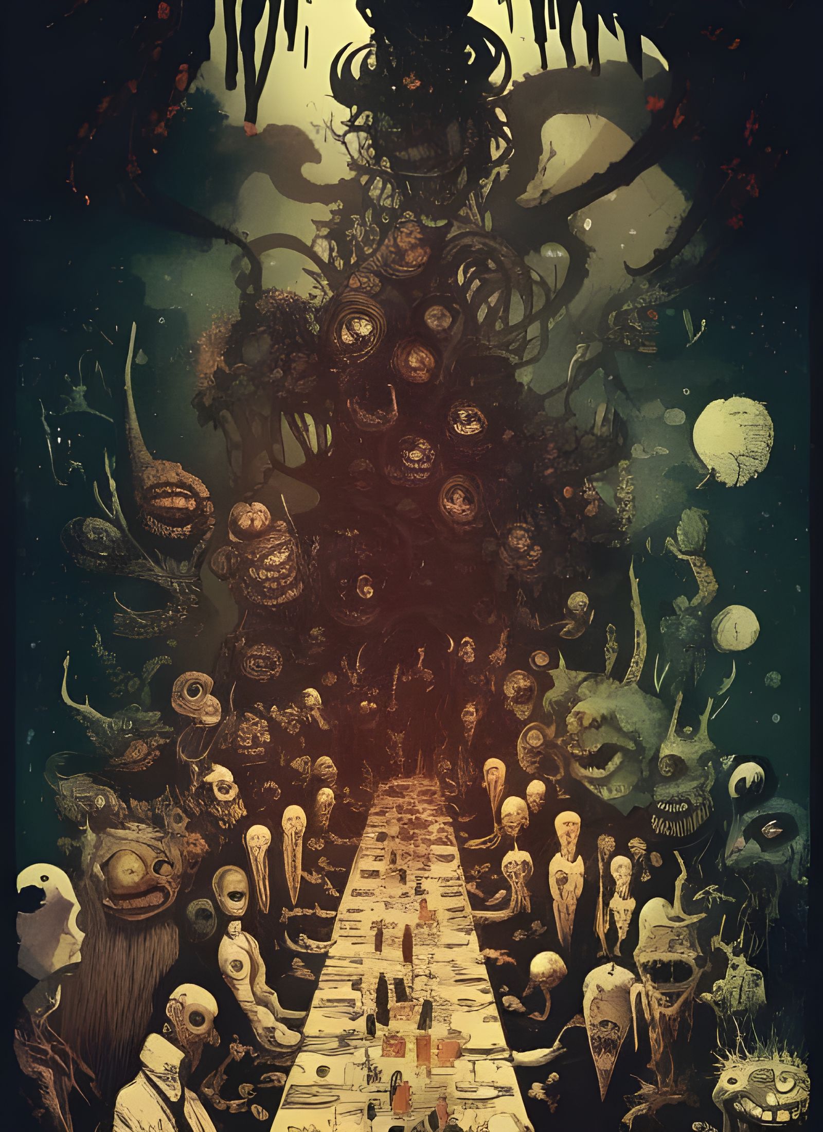 Terrifying Grand Feast: Horror Movie Poster
