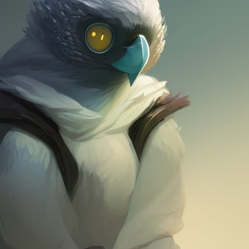 Kenku Ranger Girl Portrait in Digital Art Style