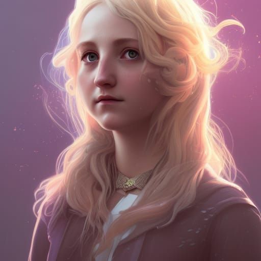 Luna Lovegood Portrait in Digital Art Style