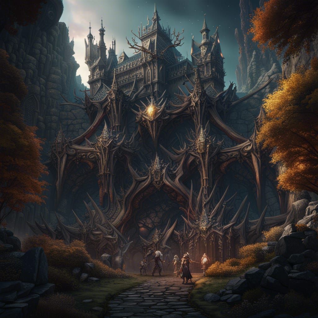 Fantastical Overlord Matte Painting in Deep Color