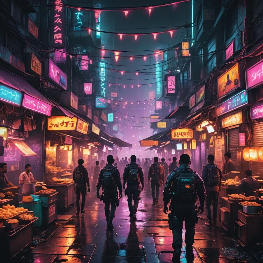 Cyberpunk Black Ops in India Concept Art