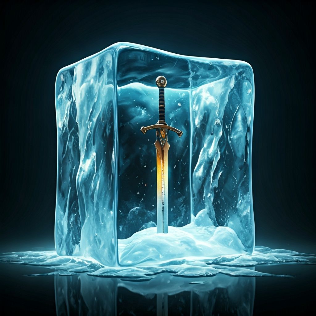 Magnificent Sword Encased in Colossal Ice Cube