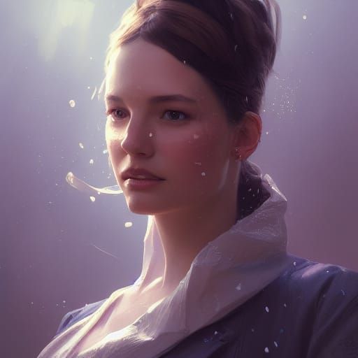 Detailed Portrait Inspired by Art Nouveau Masters