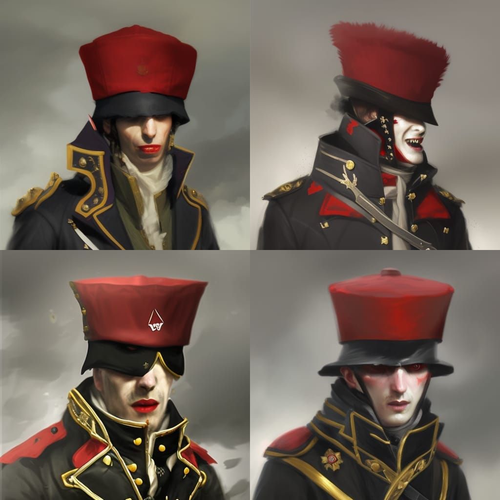 Dark fantasy Napoleonic themed soldiers