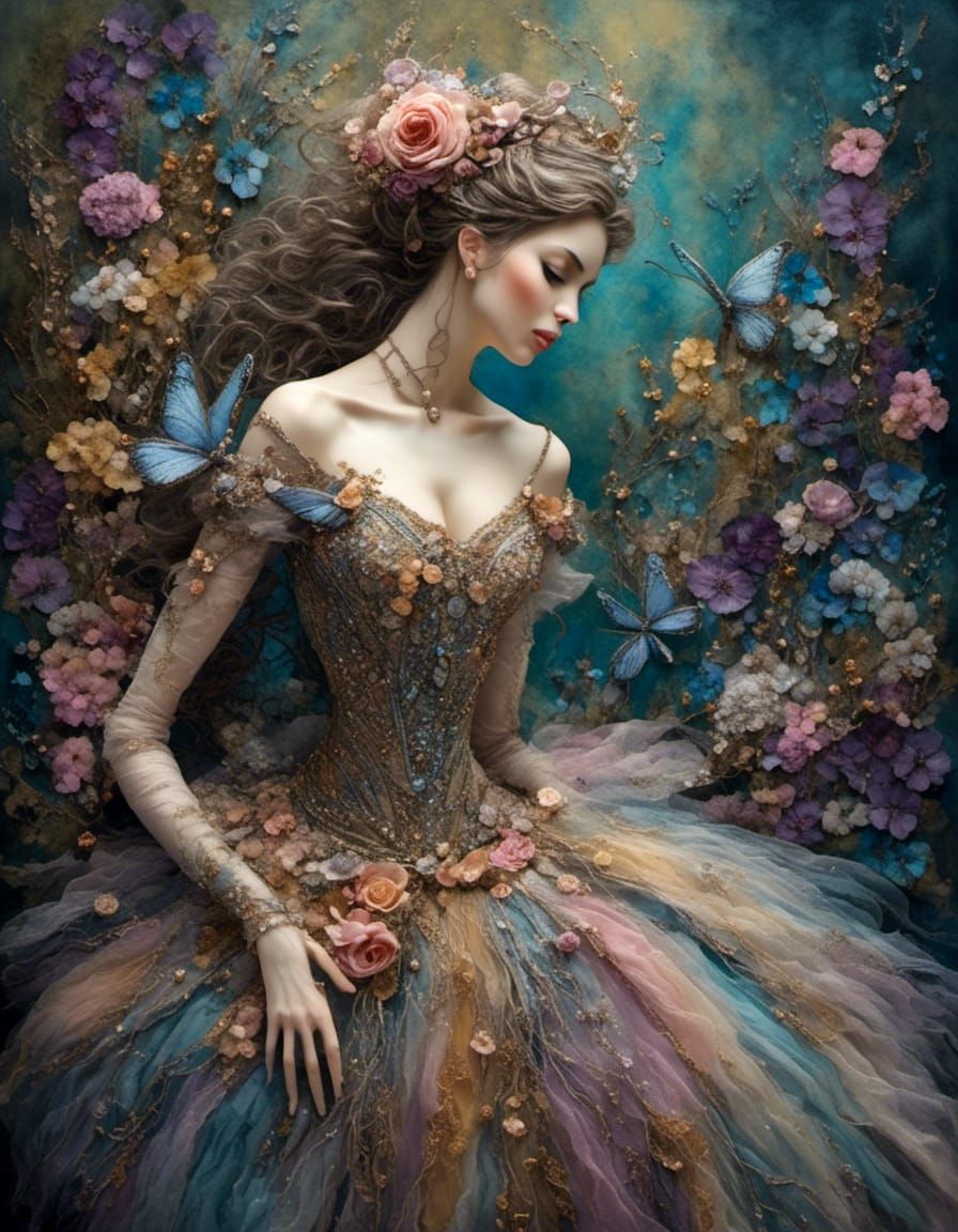 Ballerina String Puppet in Fairycore Style