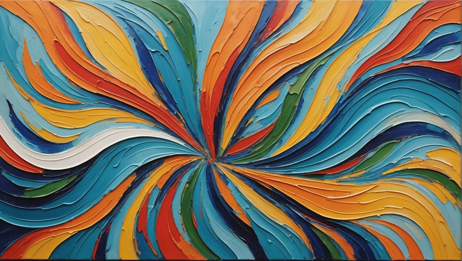 Abstract Wind Motion in Expressionist Impasto Oil