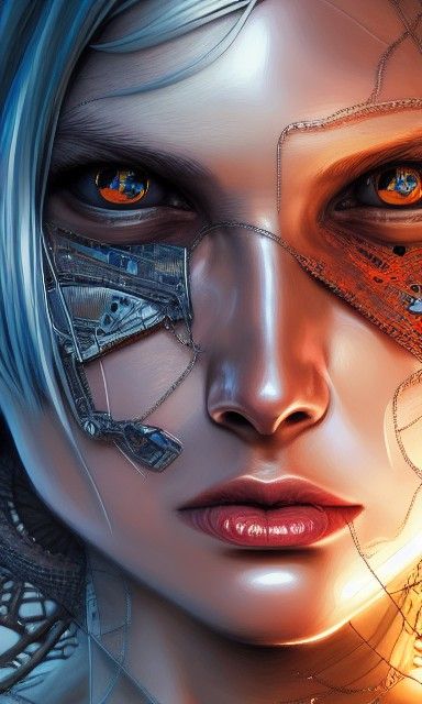 Android 18 Hyperdetailed Illustration in Rich Colors