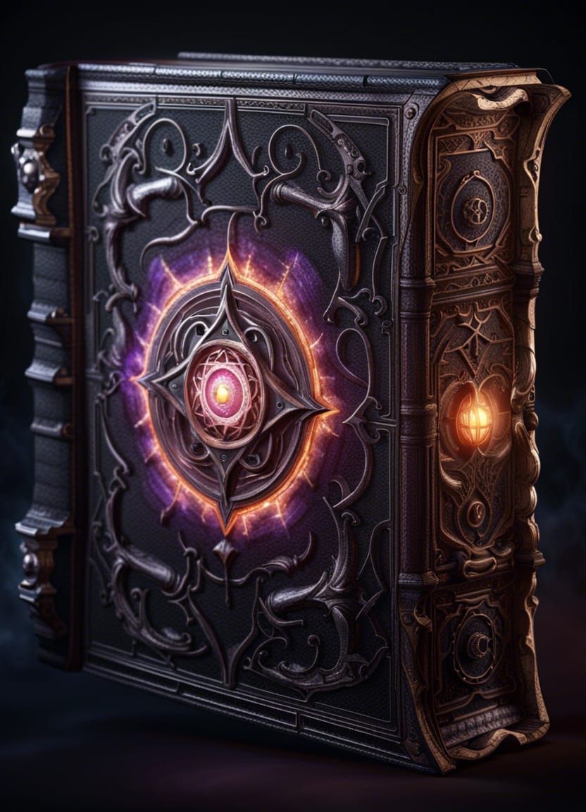 Magical Book of Eternal Darkness in Fantasy Style