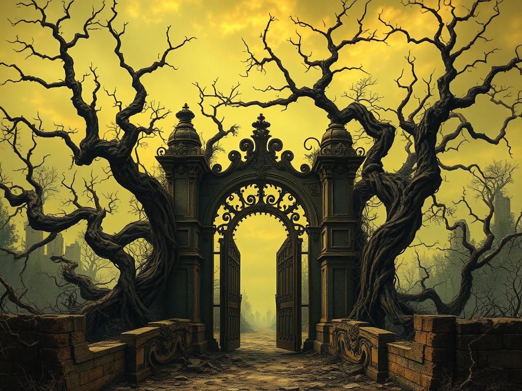 Post-Apocalyptic Wonderland in Hyperrealistic Style