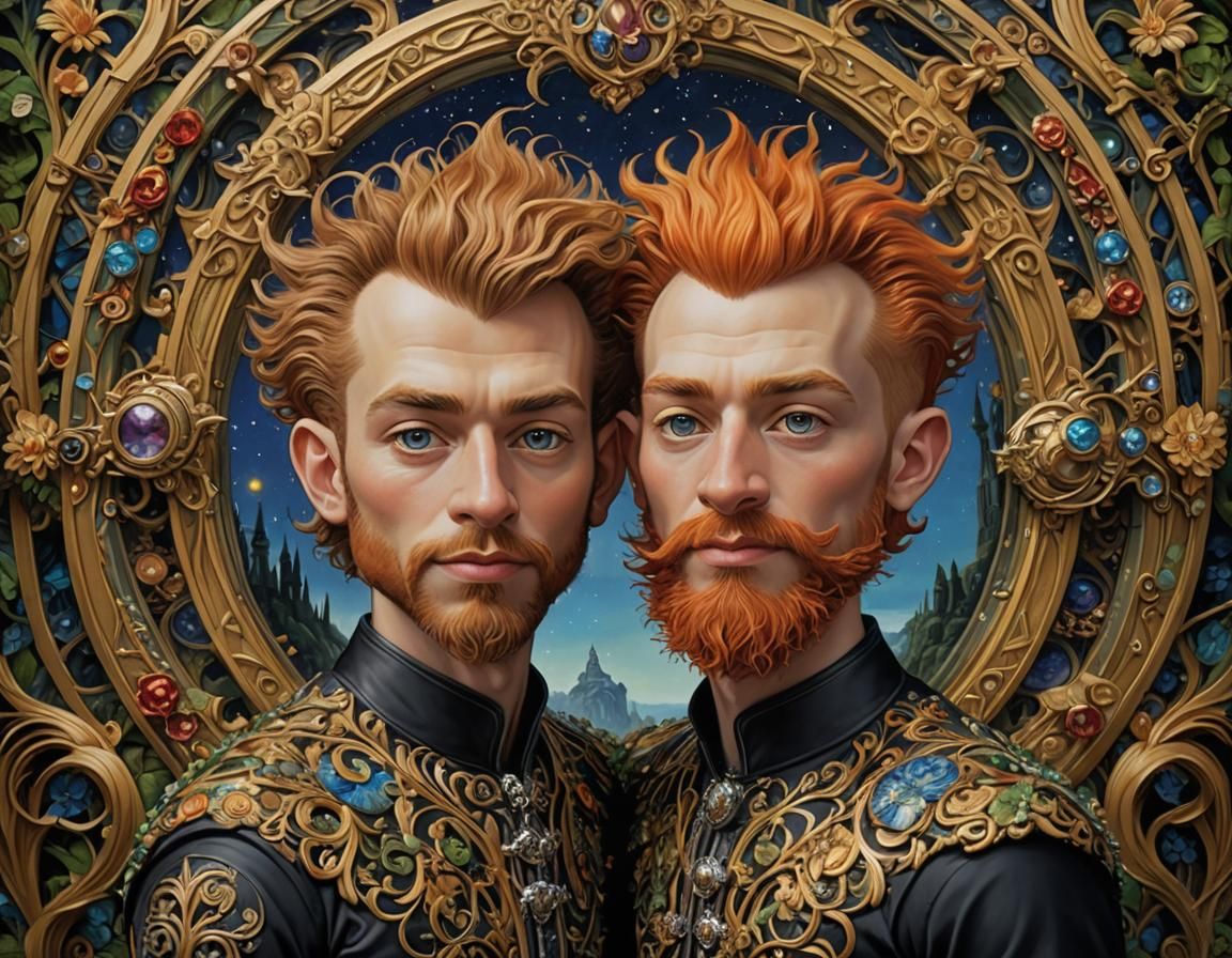 Cute male fantasy couple