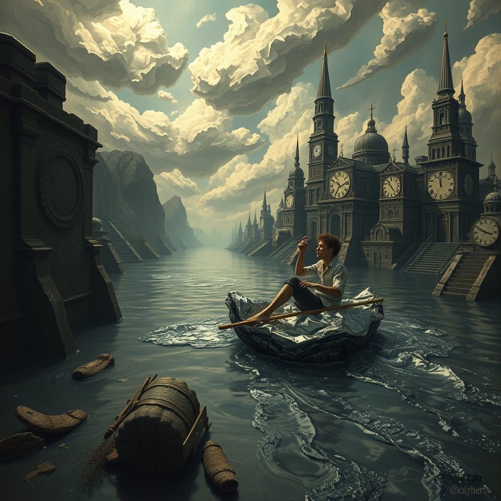 Surreal River Journey with Huckleberry Finn