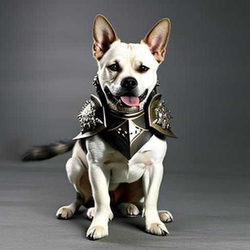 Dog Knight in Armor: A Fantasy Creation
