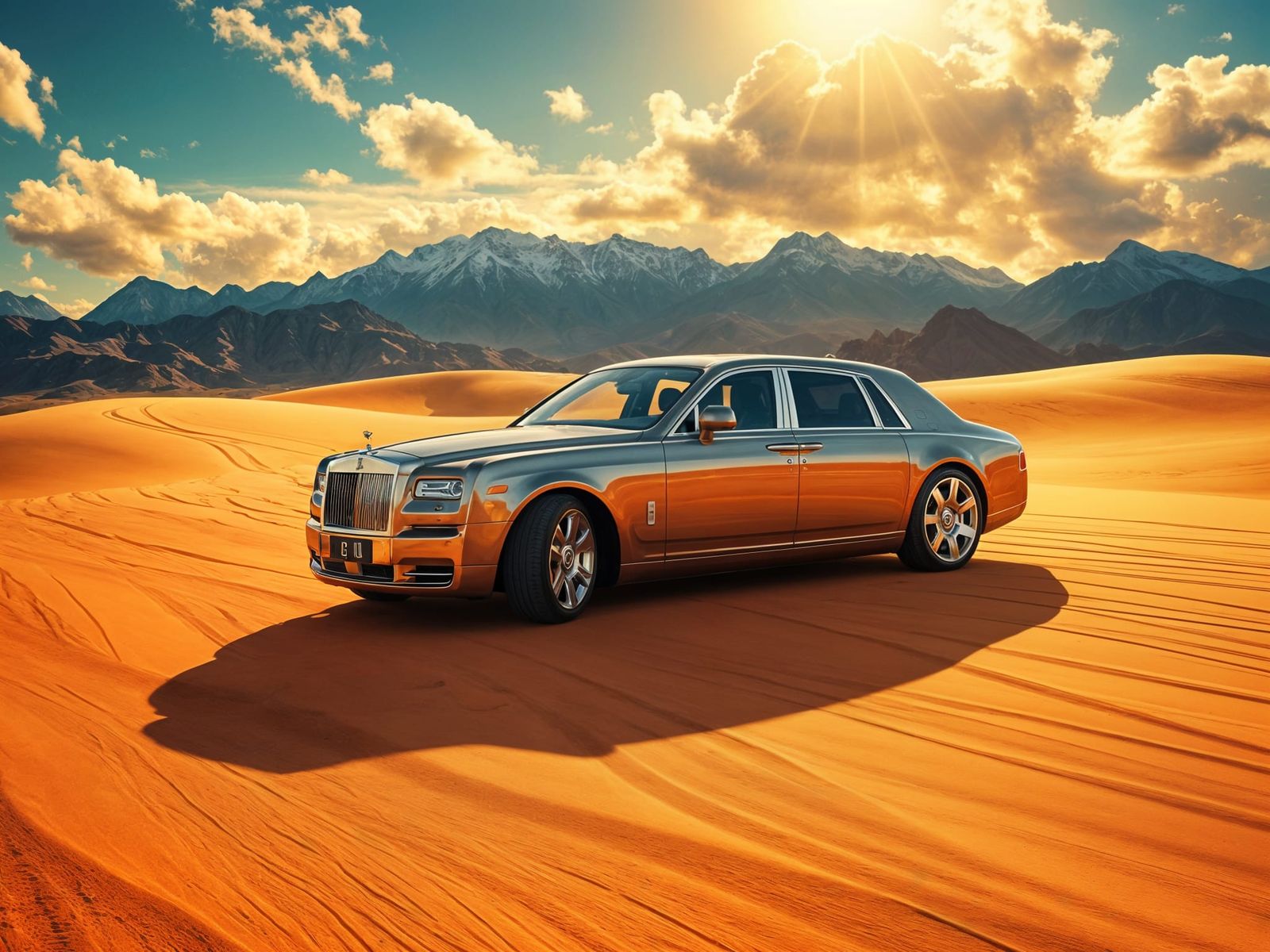 Rolls-Royce Phantom in Psychedelic Comic Art Style