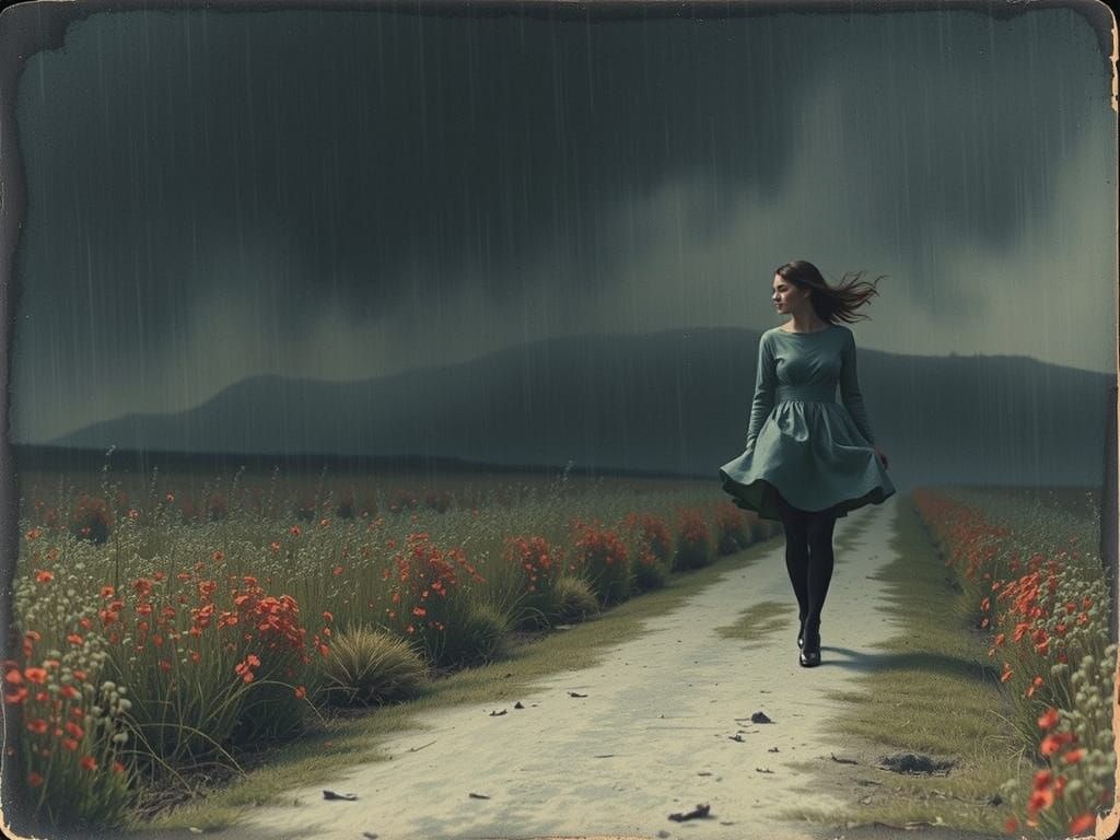 Romantic Dreamlike Scene Under Midnight Sun